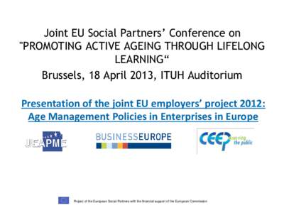 Joint EU Social Partners’ Conference on 