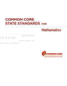 Education / Mathematics education / Education reform / Standards-based education / Education in the United States / National Council of Teachers of Mathematics / Common Core State Standards Initiative / Mathematics / Standards-based education reform in the United States / Learning standards / Victorian Essential Learning Standards / Principles and Standards for School Mathematics