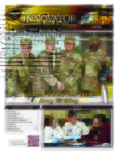 USAISR Celebrates 241st Army Birthday Inside This Issue Page 6