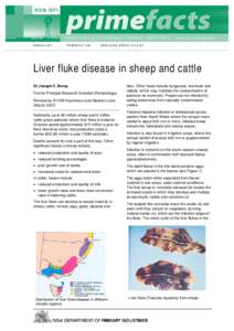 Liver fluke disease in sheep and cattle