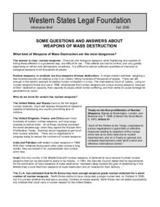 Western States Legal Foundation Information Brief FallSOME QUESTIONS AND ANSWERS ABOUT