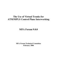 The use of Virtual Trunks for ATM/MPLS Control PLane Interworking