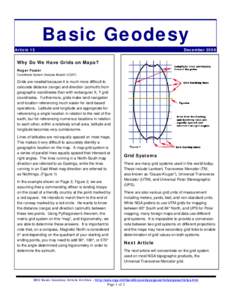 Basic Geodesy Article 15 DecemberWhy Do We Have Grids on Maps?