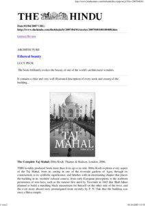 Mughal architecture / Uttar Pradesh / Tourism in Uttar Pradesh / Architectural history / Indian architecture / Ebba Koch / Taj Mahal / Shah Jahan / Agra / Islamic architecture / States and territories of India