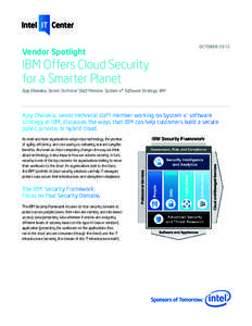 Vendor Spotlight  OCTOBER 2012 IBM Offers Cloud Security for a Smarter Planet