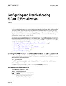 Technical Note  Configuring and Troubleshooting N-Port ID Virtualization ESXi 5.1