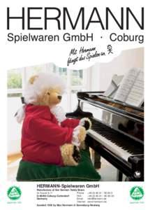®  gegründet 1920 HERMANN-Spielwaren GmbH Manufacture of fine German Teddy Bears