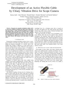 Development of an Active Flexible Cable by Ciliary Vibration Drive for Scope Camera€