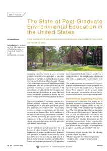 em • feature  The State of Post-Graduate Environmental Education in the United States by Ashok Kumar