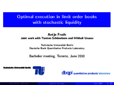 Optimal execution in limit order books  with stochastic liquidity