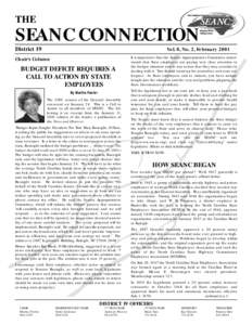 THE  SEANC CONNECTION District 19  Vol. 8, No. 2, February 2001