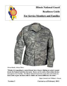 Illinois National Guard Readiness Guide For Service Members and Families ---_____  Always Ready, Always There