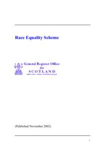 Race Equality Scheme  (Published November