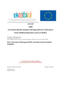 Microsoft Word - CARE_WP2_D2 1 European ECEC Curricula and Curriculum Templatedocx