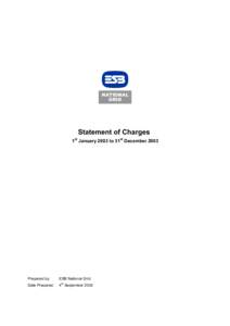 NATIONAL GRID Statement of Charges 1st January 2003 to 31st December 2003