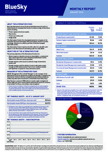 MONTHLY REPORT JANUARY 2015 SUMMARY OF INVESTMENT PORTFOLIO 4  ABOUT THE ALTERNATIVES FUND