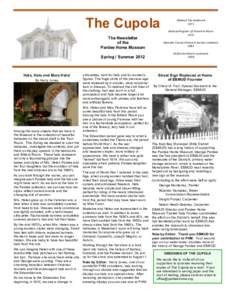 The Cupola The Newsletter of the Pardee Home Museum Spring / Summer 2012