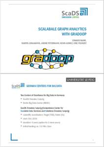 Hadoop / Graph databases / Apache Software Foundation / Apache Giraph / Graph / Sparksee / Apache Spark / Big data / Pig / Oracle Spatial and Graph / Book:Graph Theory