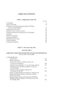 TABLE OF CONTENTS  PART I - Organization of the CMI PAGE NO.  Constitution