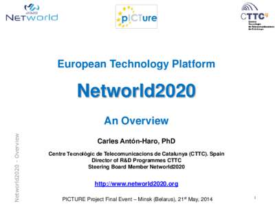 European Technology Platform  Networld2020 Networld2020 - Overview  An Overview