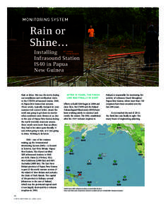 MONITORING SYSTEM  Rain or Shine… I nstalling Infrasound Station