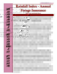 Publication #PEFRainfall Index - Annual Forage Insurance DeDe Jones and Rachel Myers