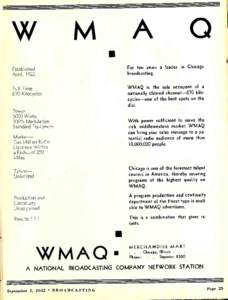 WMAQ Established
