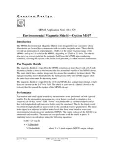 Environmental Magnetic Shield - Option M107