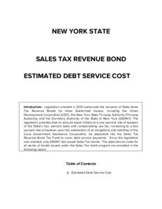 Dormitory Authority of the State of New York / Bond / Revenue bond / Tax / Sales tax