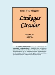 Senate of the Philippines  Linkages Circular Volume 8 No[removed]December