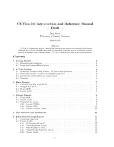 CCVisu 3.0 Introduction and Reference Manual — Draft — Dirk Beyer University of Passau, Germany[removed]Abstract