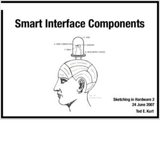Smart Interface Components  Sketching in Hardware 2 24 June 2007 Tod E. Kurt