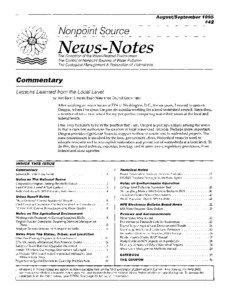 Nonpoint Source News-Notes, August/September 1995, Issue 42