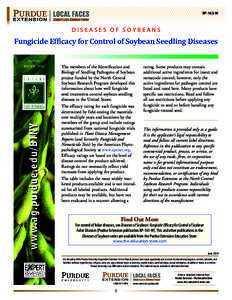 BP-163-W  DISEASES OF SOYBEANS Fungicide Efficacy for Control of Soybean Seedling Diseases