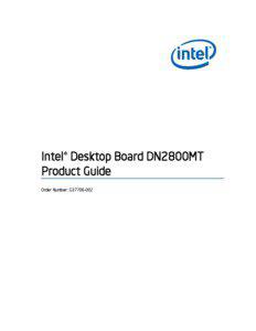 Intel® Desktop Board DN2800MT Product Guide