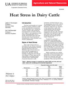 Heat Stress in Dairy Cattle - FSA-3040