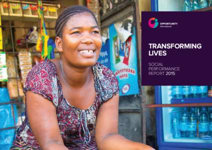 TRANSFORMING LIVES SOCIAL PERFORMANCE REPORT 2015