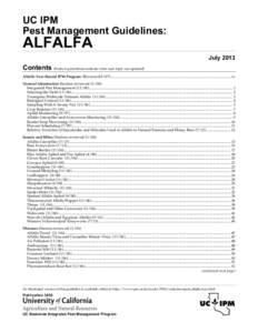 UC IPM Pest Management Guidelines: ALFALFA  July 2013