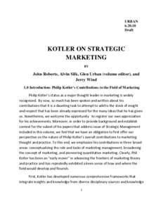 Marketing / Philip Kotler / Brand / Positioning / Value / Business marketing / Strategic management / Target audience / Societal marketing