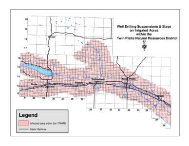 20  Well Drilling Suspensions & Stays on Irrigated Acres within the Twin Platte Natural Resources District
