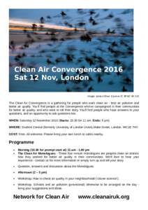 Image: James Oliver. (License CC BY-NC-SAThe Clean Air Convergence is a gathering for people who want clean air - less air pollution and better air quality. You’ll find people at the Convergence who’ve campaig