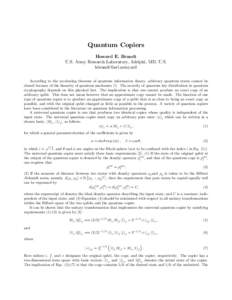 Quantum mechanics / No-cloning theorem / Quantum computer / Quantum key distribution / Qubit / Quantum decoherence / Quantum information / Quantum entanglement / Density matrix / Quantum information science / Theoretical computer science / Physics