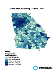 SHBP Net Payments by County FY2011 Dade Catoosa Whitfield
