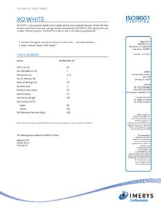 technical data sheet  ISO9001 XO WHITE