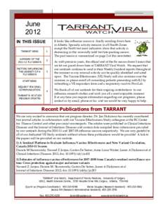 June 2012 IN THIS ISSUE TARRANT NEWS  1