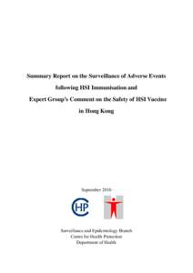 Summary Report on the Surveillance of Adverse Events following HSI Immunisation and
