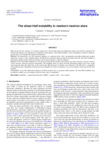 Astronomy & Astrophysics A&A 535, L2DOI: 