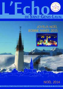L’Echo  de Saint-Genis-Laval Joyeux Noël Bonne année 2015