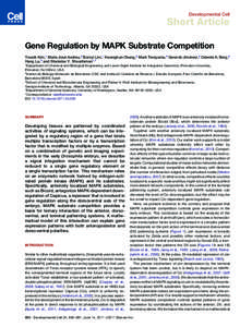 Gene Regulation by MAPK Substrate Competition