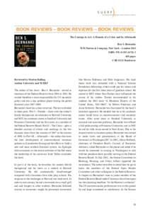 SUERF  THE EUROPEAN MONEY AND FINANCE FORUM BOOK REVIEWS – BOOK REVIEWS – BOOK REVIEWS The Courage to Act: A Memoir of a Crisis and Its Aftermath